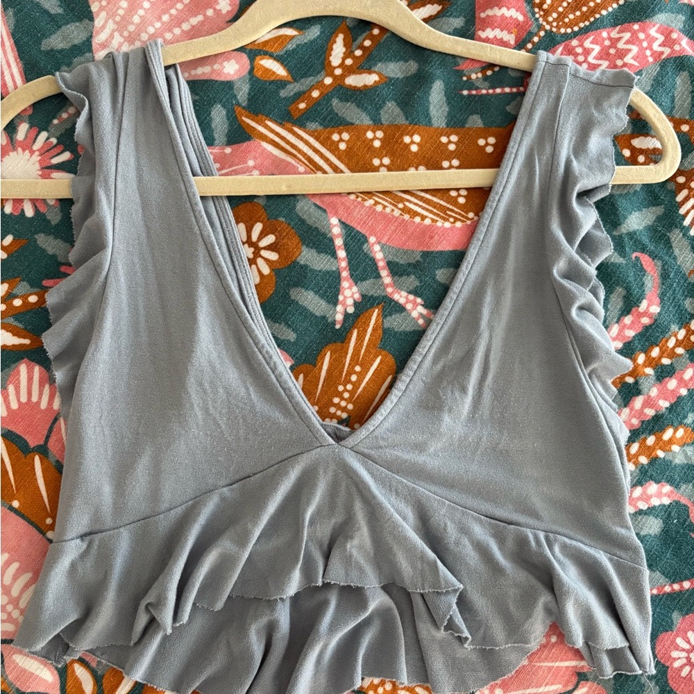Kimchi Blue Blue Ruffle Top - Picture 2 of 3